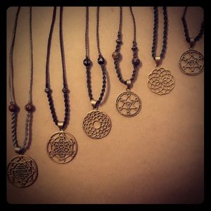 Sacred geometry necklaces